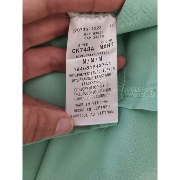 Cherokee uniforms medium women's mint scrub top - Picture 5 of 8